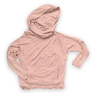 Good hYOUman soft Pink Cowl Hooded Sweatshirt with front pocket. Size XS